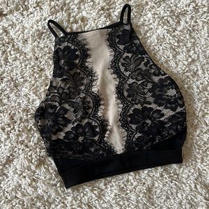 Charlotte Russe Lace crop top